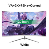 32 Inch 2K 75Hz Desktop Monitor 2560*1440P HDR 100%SRGB 1MS Freesync Game Computer Display IPS VA Curved Straight Screen HDMI/DP
