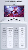 32 Inch 2K 75Hz Desktop Monitor 2560*1440P HDR 100%SRGB 1MS Freesync Game Computer Display IPS VA Curved Straight Screen HDMI/DP