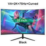 32 Inch 2K 75Hz Desktop Monitor 2560*1440P HDR 100%SRGB 1MS Freesync Game Computer Display IPS VA Curved Straight Screen HDMI/DP