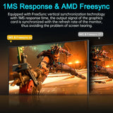 32 Inch 2K 75Hz Desktop Monitor 2560*1440P HDR 100%SRGB 1MS Freesync Game Computer Display IPS VA Curved Straight Screen HDMI/DP